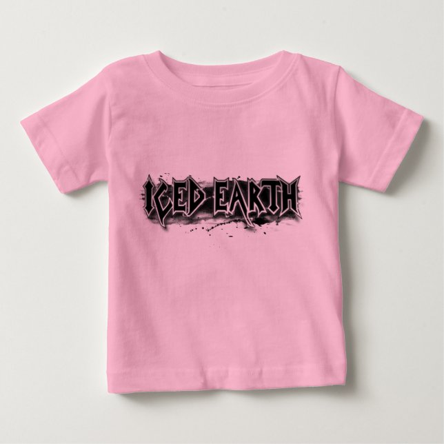 Camiseta De Bebé Iced Earth B&W BASIC LOGO bebé de manga larga (Anverso)