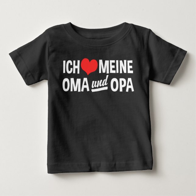 Camiseta De Bebé Ich Meine Oma Und Opa (Anverso)