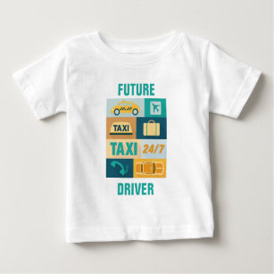 Camiseta De Bebé Icónico De Conductor De Taxi Profesional Diseñado