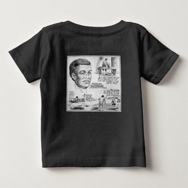 Camiseta De Bebé Icono de la Historia Negra: Benjamin Banneker, Cie (Reverso)