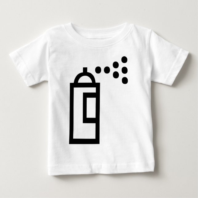 Camiseta De Bebé Icono de Spray Can (Anverso)