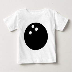 Camiseta De Bebé icono negro de la bola de bolos