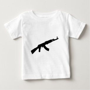 Camiseta De Bebé icono negro del ak 47 del arma
