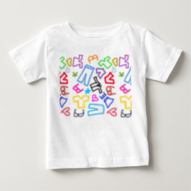 Camiseta De Bebé iconos de neón (Anverso)
