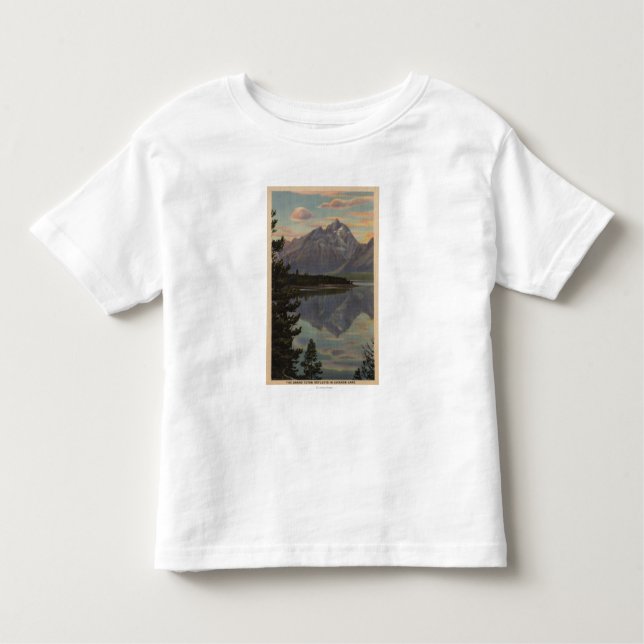 Camiseta De Bebé Idaho - reflexión magnífica de Teton en el lago (Anverso)