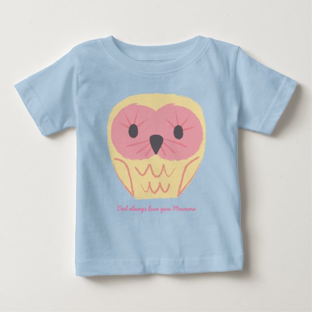 Camiseta De Bebé Idea de Baby Shower de regalo para bebé de lechuza (Anverso)