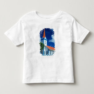 Camiseta De Bebé Iglesia colorida en la isla de Tahaa en las