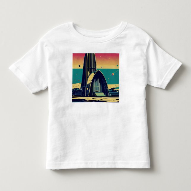 Camiseta De Bebé Iglesia Futurista de SF 3 (Anverso)