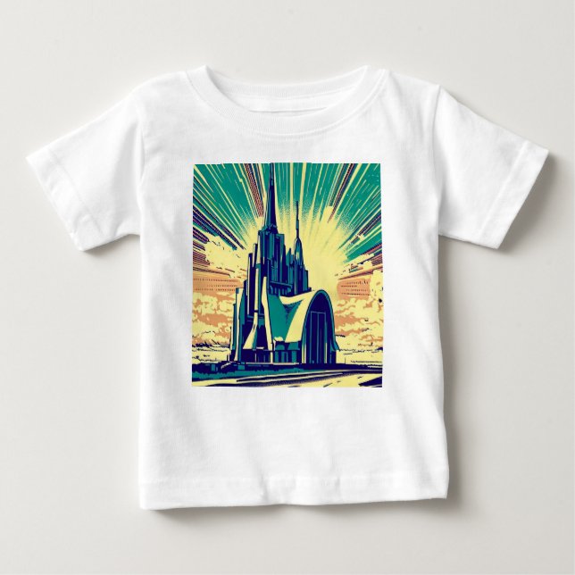 Camiseta De Bebé Iglesia Futurista de SF 3 (Anverso)