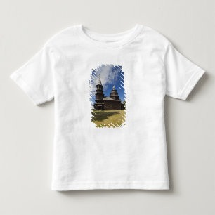 Camiseta De Bebé iglesia ortodoxa rusa de madera tradicional