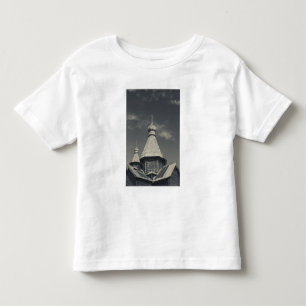 Camiseta De Bebé iglesia ortodoxa rusa de madera tradicional