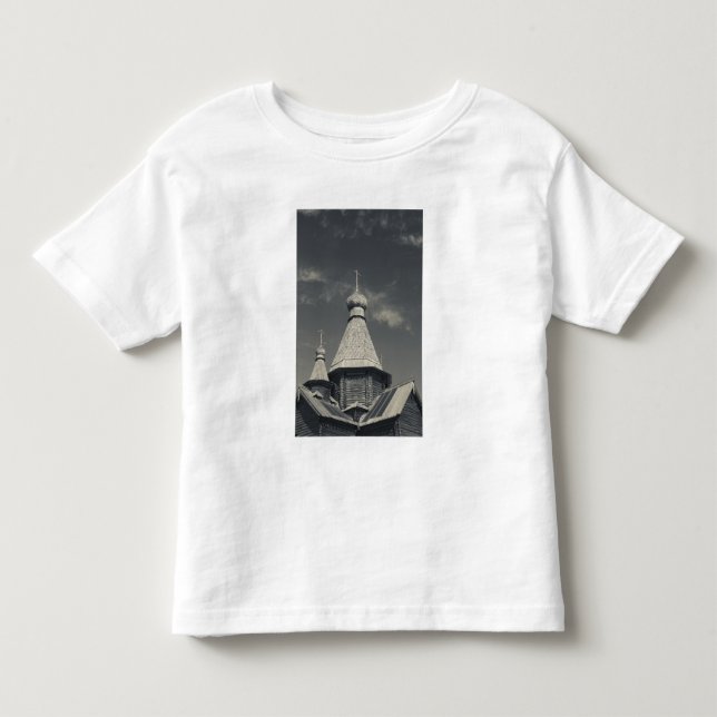 Camiseta De Bebé iglesia ortodoxa rusa de madera tradicional (Anverso)