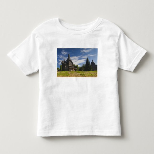 Camiseta De Bebé iglesia ortodoxa rusa de madera tradicional (Anverso)