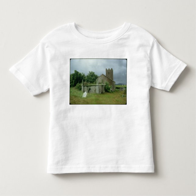 Camiseta De Bebé Iglesia y cementerio medievales (Anverso)