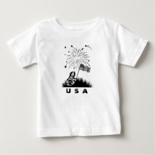 Camiseta De Bebé Iguana patriótica