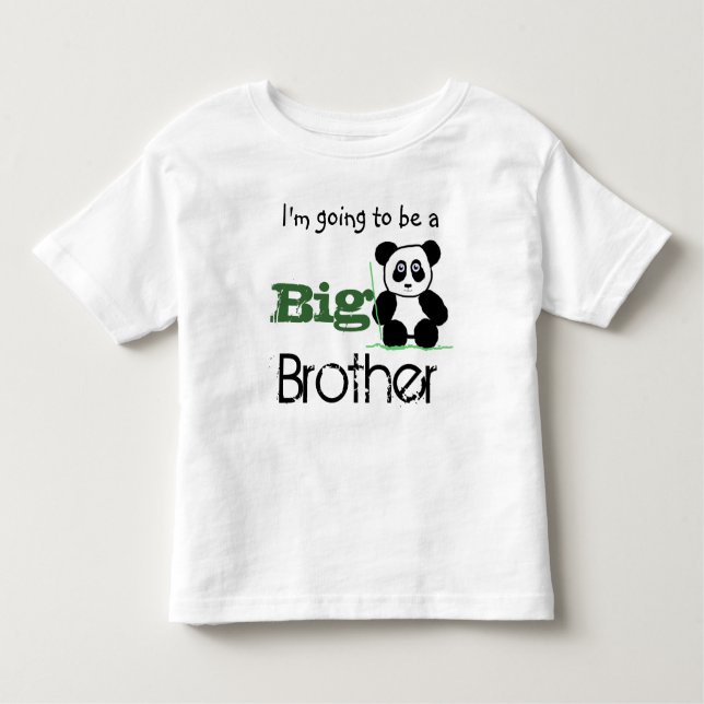 Camiseta De Bebé Ik ga een Grote broer  worden (panda) shirt (Anverso)
