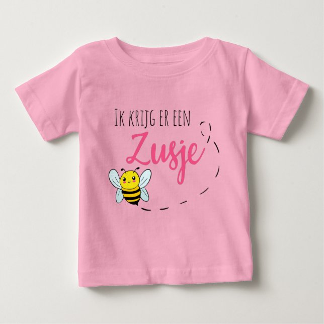 Camiseta De Bebé Ik krijg en zusje bij (Anverso)