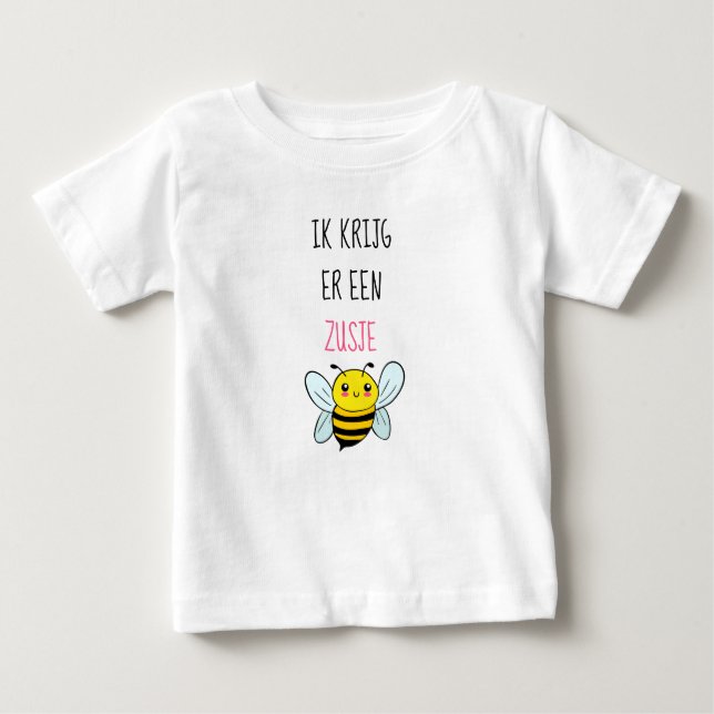 Camiseta De Bebé Ik krijg er een zusje bij (Anverso)