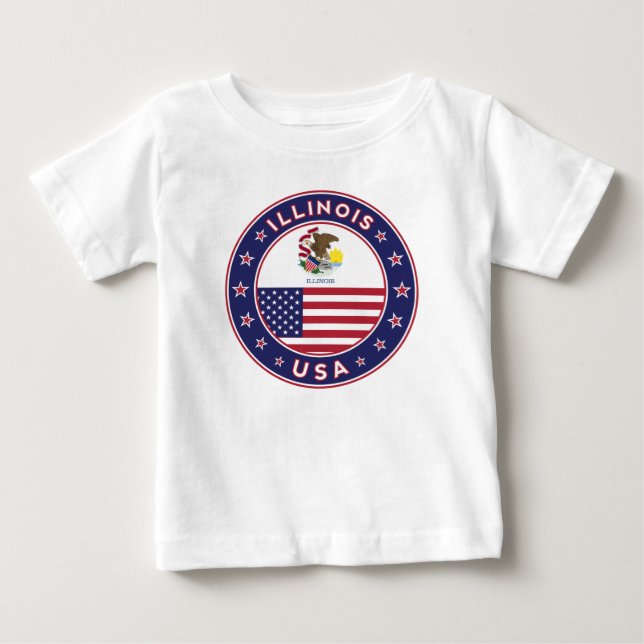 Camiseta De Bebé Illinois (Anverso)