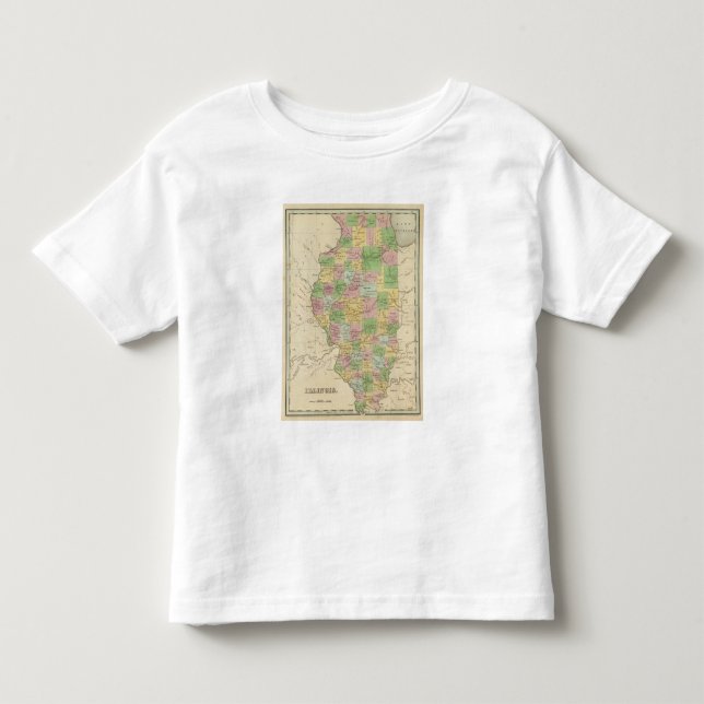 Camiseta De Bebé Illinois 6 (Anverso)