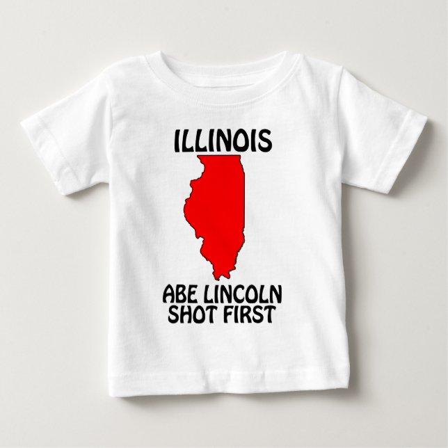 Camiseta De Bebé Illinois - Abe Lincoln Disparó Primero (Anverso)