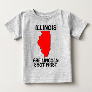 Camiseta De Bebé Illinois - Abe Lincoln Disparó Primero