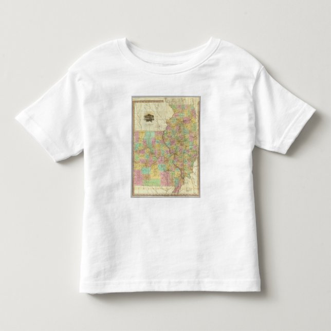 Camiseta De Bebé Illinois y Missouri (Anverso)
