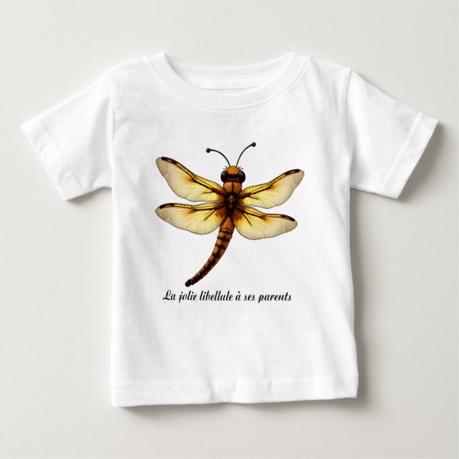 Camiseta De Bebé Illustration avec une libellule cartoon (Anverso)