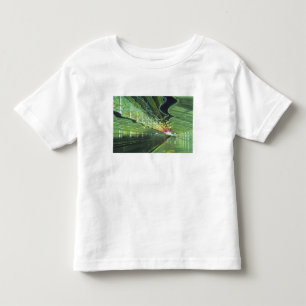 Camiseta De Bebé Iluminación de neón en el pasillo del aeropuerto O