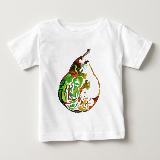 Camiseta De Bebé Ilustracion acuarela de arte pop de fruta perez (Anverso)
