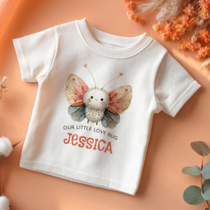 Camiseta De Bebé Ilustración Acuarela de Mariposa Nocturna Adorable