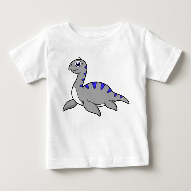 Camiseta De Bebé Ilustracion Agradable De Un Monstruo De Loch Ness. (Anverso)