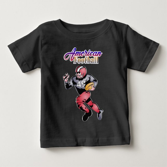 Camiseta De Bebé Ilustracion Americano de Fútbol (Anverso)
