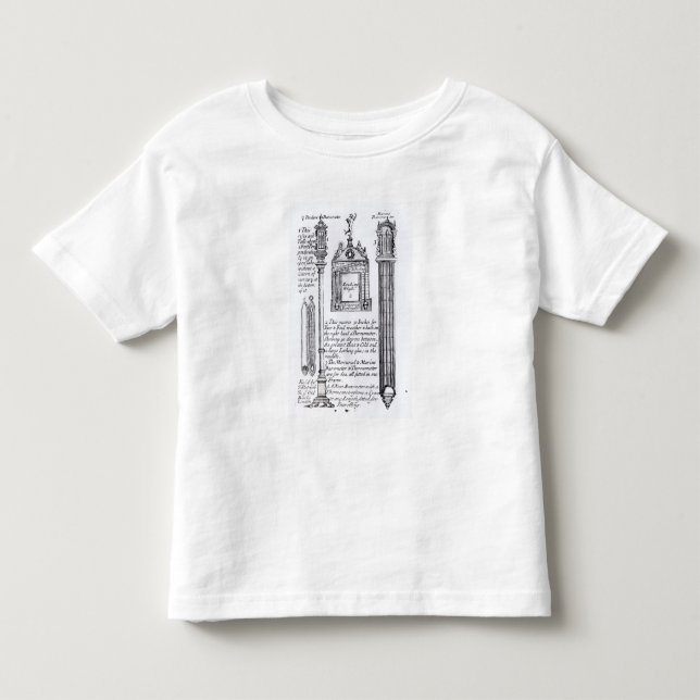 Camiseta De Bebé Ilustracion anotado de pendiente, diagonal (Anverso)