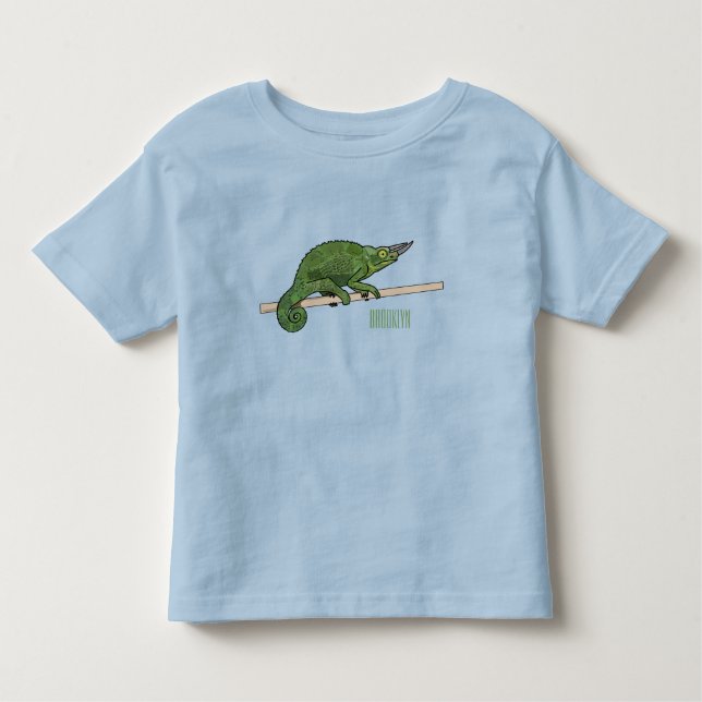 Camiseta De Bebé Ilustracion chameleon personalizado de Jackson (Anverso)
