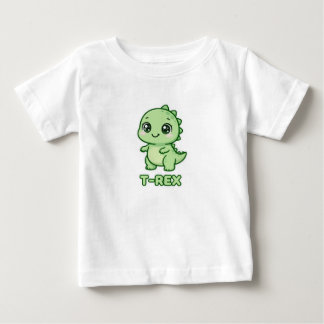 Camiseta De Bebé Ilustración Chibi de Bebé T-Rex Dinosaurio Adorabl