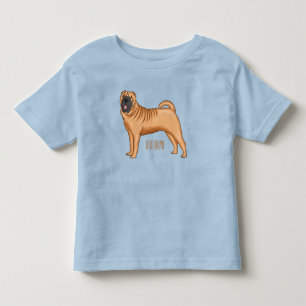 Camiseta De Bebé Ilustracion chino de personalizado de perro Shar-P