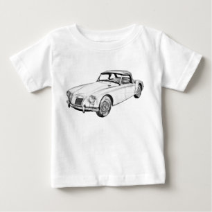 Camiseta De Bebé Ilustracion convertible del coche de deportes de