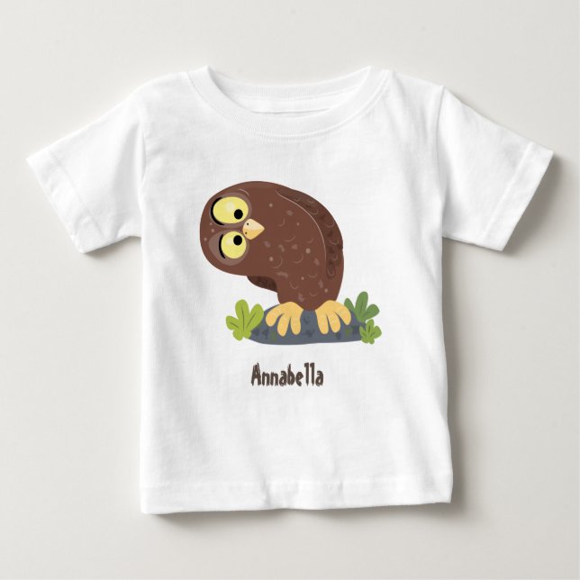 Camiseta De Bebé Ilustracion curioso y gracioso de personalizado de (Anverso)