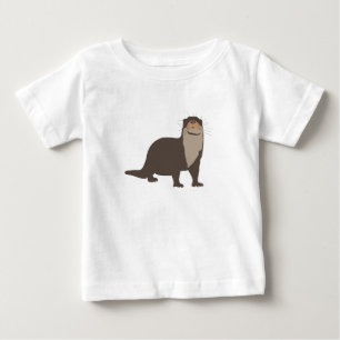 Camiseta De Bebé Ilustracion Cute Otter