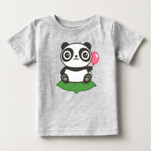 Camiseta De Bebé Ilustracion Cute Panda