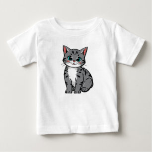 Camiseta De Bebé Ilustracion Cute Personalizado Cat y Hamster