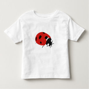 Camiseta De Bebé Ilustracion Cute Red Ladybug
