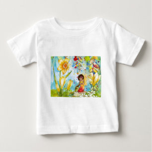 Camiseta De Bebé Ilustracion de acuarela de hadas