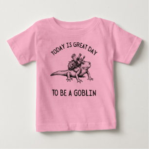 Camiseta De Bebé Ilustración de aventura de tritón en blanco y negr