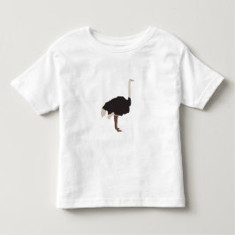 Camiseta De Bebé Ilustracion de aves de avestruz