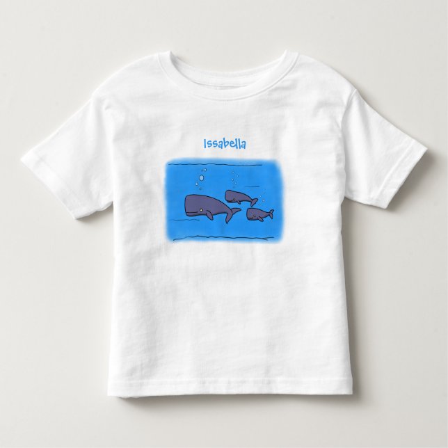 Camiseta De Bebé Ilustracion de ballenas personalizados migratorias (Anverso)