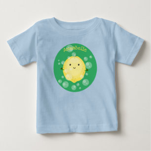 Camiseta De Bebé Ilustracion de burbujas de personalizado de limón