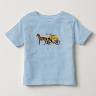 Camiseta De Bebé Ilustración de caballo lindo y carruaje real