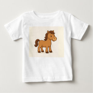 Camiseta De Bebé Ilustracion de caballos de Kawaii